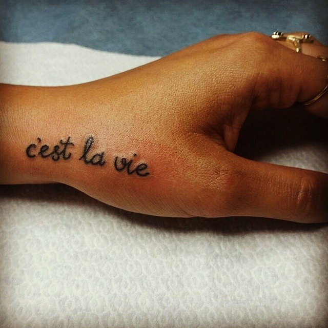 Cest-La-Vie tattoo for girls