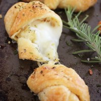 Cheesy Stuffed Garlic Butter Crescent Rolls