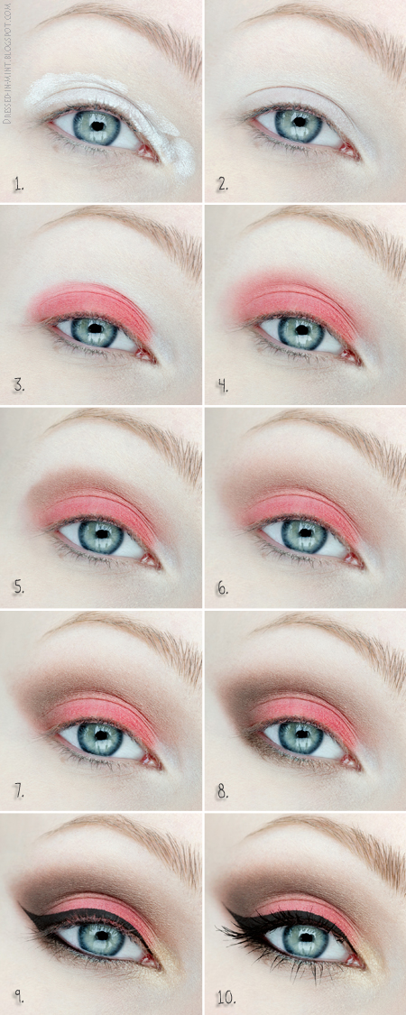 Coral Eye Makeup