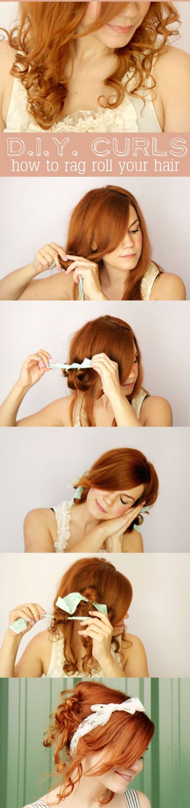 DIY Curls: How to Rag Roll your Hair