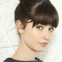 Easy Updo with Blunt Bangs