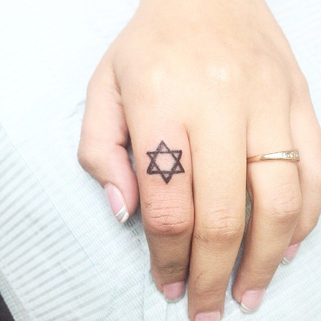 Jewish-Star Tattoo for women