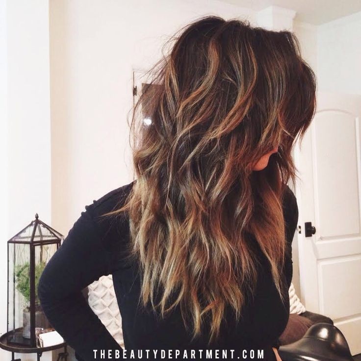 Long Wavy Hairstyle for Thick Hair