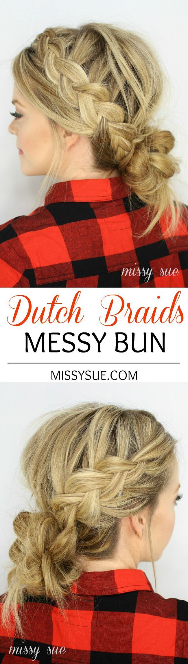 Loose Dutch Braided Bun