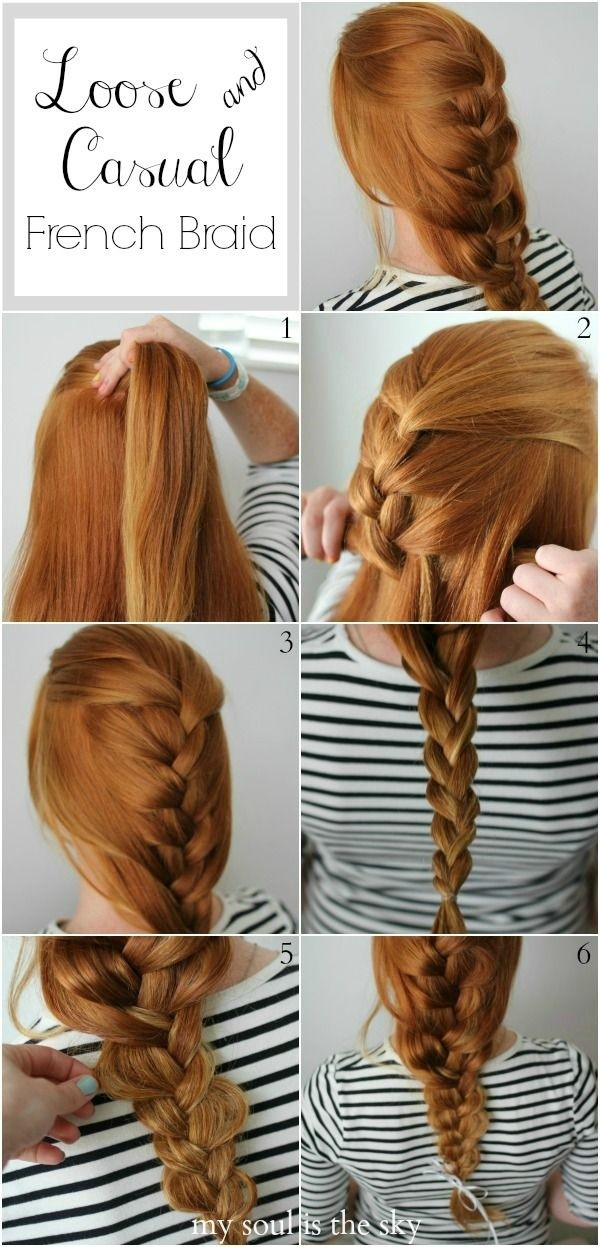 Loose French Braid Hairstyle Tutorial