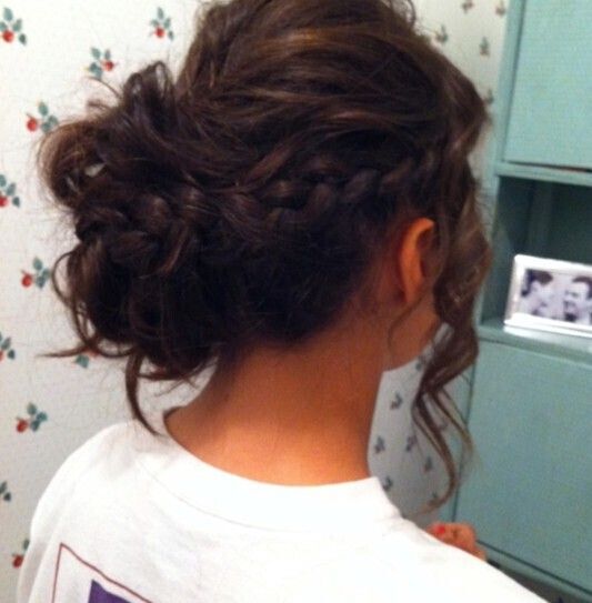 Messy Braided Updo for Prom Hairstyles