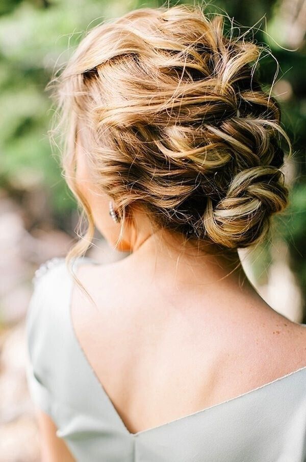 Messy Braided Updo for Wedding Hairstyle Ideas