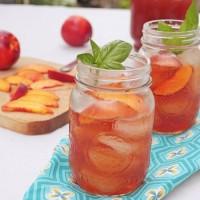Nectarine Basil Iced Tea