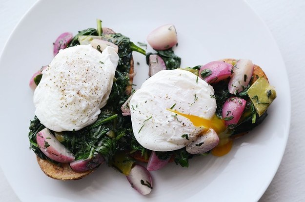 Spring Vegetables and Poached Eggs