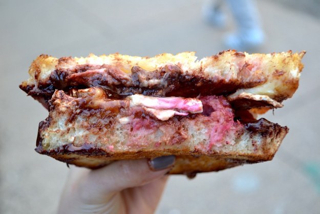 Strawberry, Brie, and Chocolate Grilled Cheese