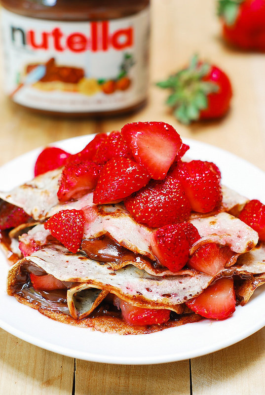Strawberry and Nutella Crepes