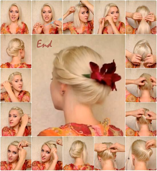 Twisted Updo for Blond Hair