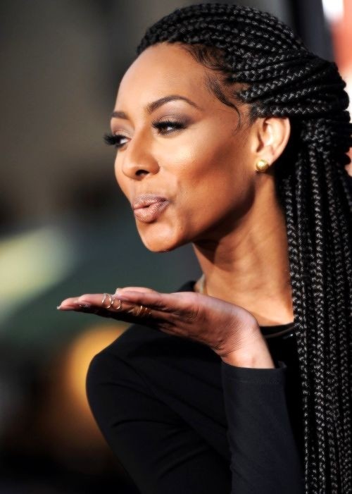 Box Braided Hairstyle for African American Women