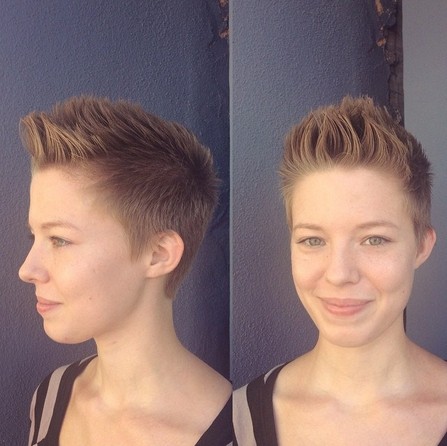 Casual Spikey Hairstyle for Very Short Hair