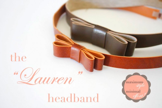 DIY Hair Accessories - The Lauren Leather Headband