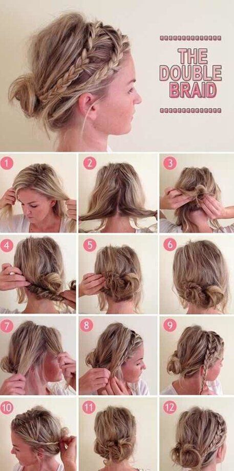 Double Braid Updo Hairstyle Tutorial