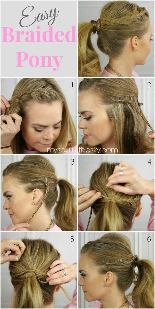 Easy Braided Ponytail Hairstyle for Long Hair