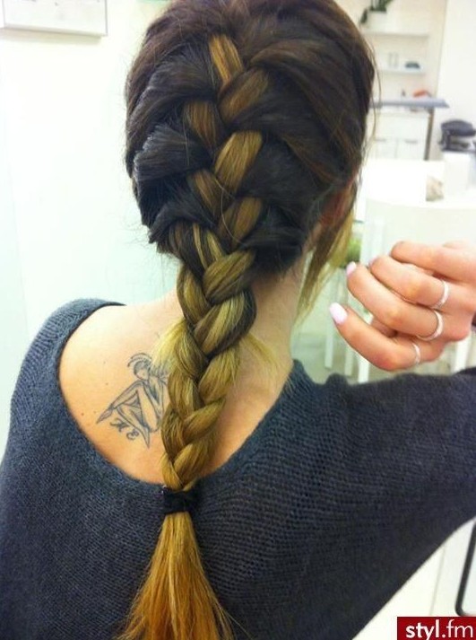 French Braid Hairstyle for Ombre Hair
