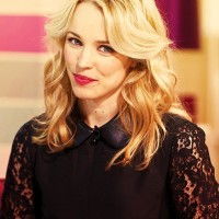 Medium Hairstyle with Bangs for Curly Hair