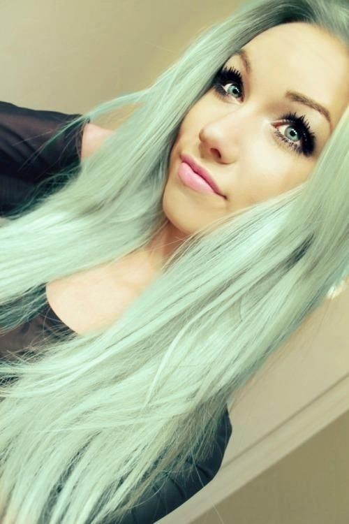 Pastel Hair Color for Long Straight Hair