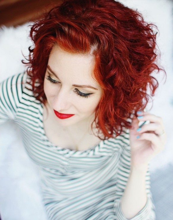 Short Curly Hairstyle for Red Hair