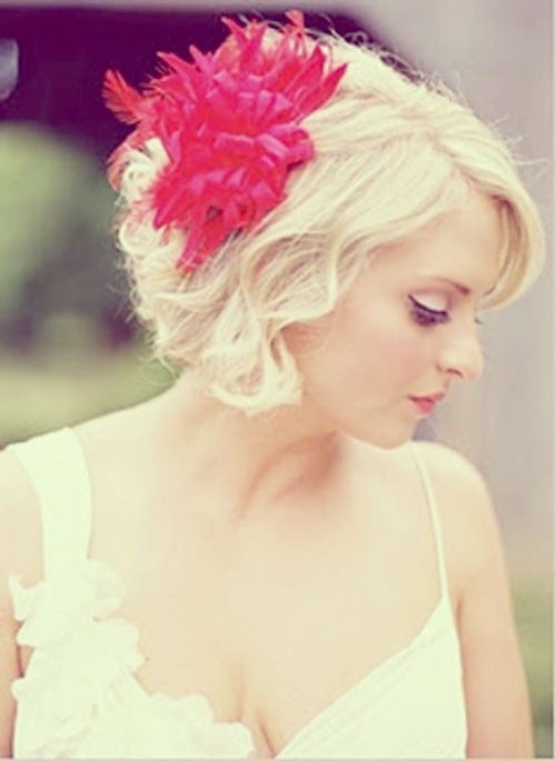Wedding Hairstyle for Short Blond Hair