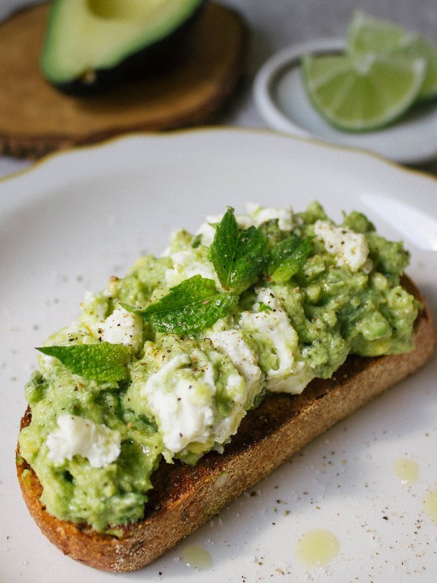 Avocado Goat Cheese and Lime Toasts