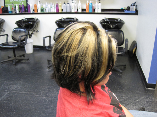 Black and Blond Bob Hairstyle