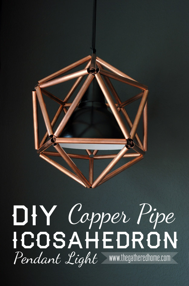 DIY Pipe Lcosahedron Light