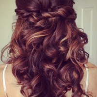 Half Up Half Down Hairstyle for Curly Hair