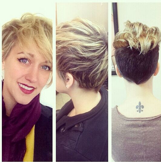 Messy Short Haircut with Side Bangs