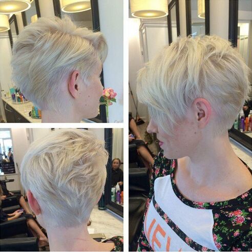Messy Short Hairstyle for Thin Hair