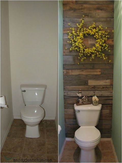 Pallet Wood Wall Bathroom