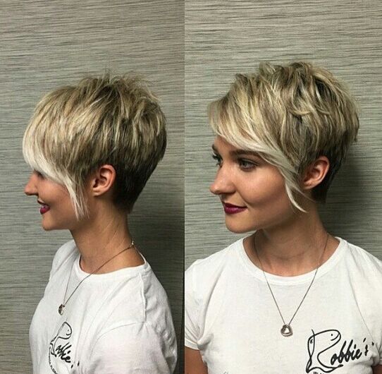 Short Pixie Hairstyle with Side Bangs
