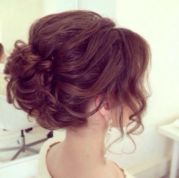Twisted Updo Hairstyle for Medium Hair