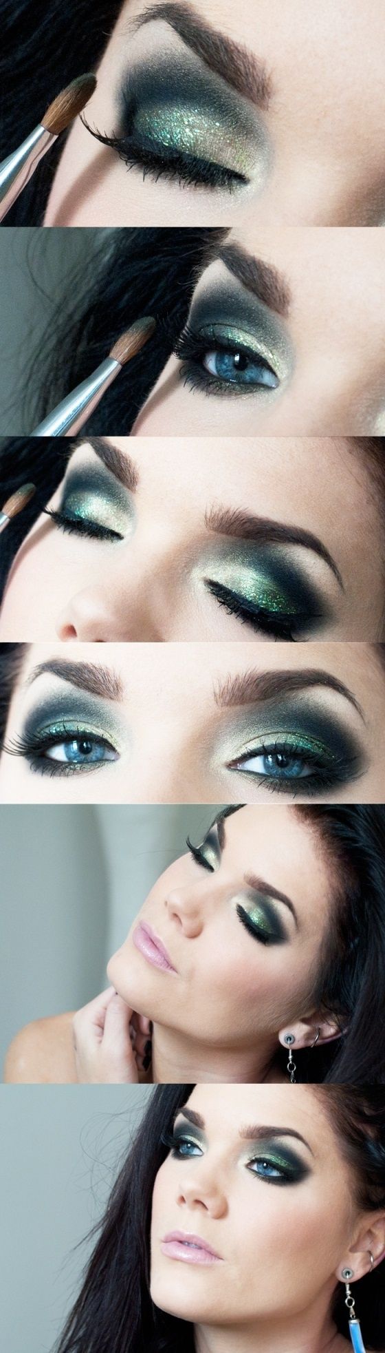 Green Ombre Eye Makeup