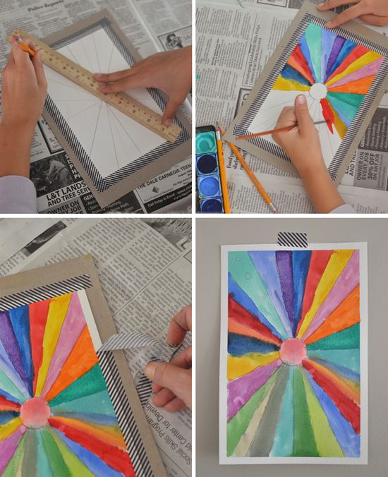 Simple Sunburst Paintings