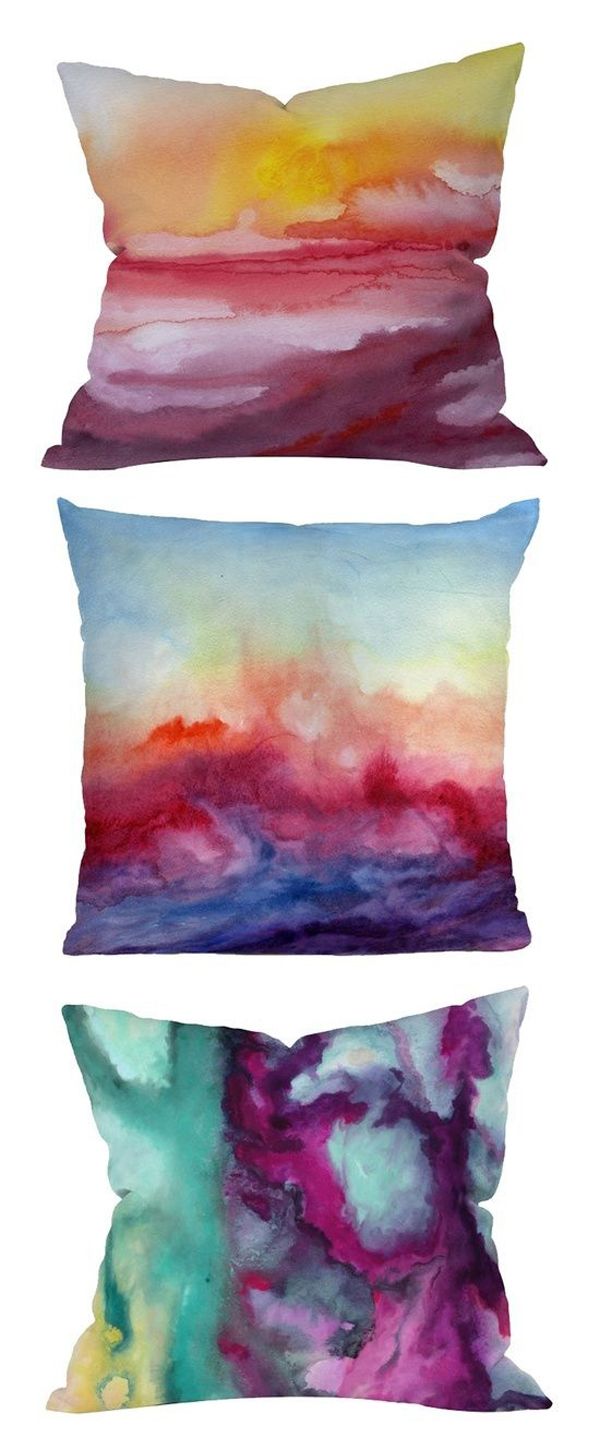 Watercolor Pillows