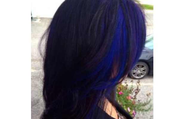 Blue and Black Hair