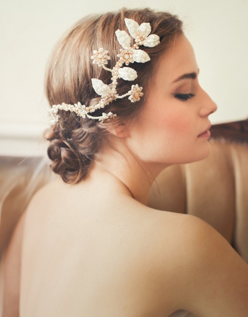 Bridal Updo Hairstyle with Headpieces