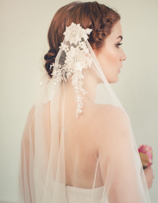 Bridal Updo Hairstyle with Veils