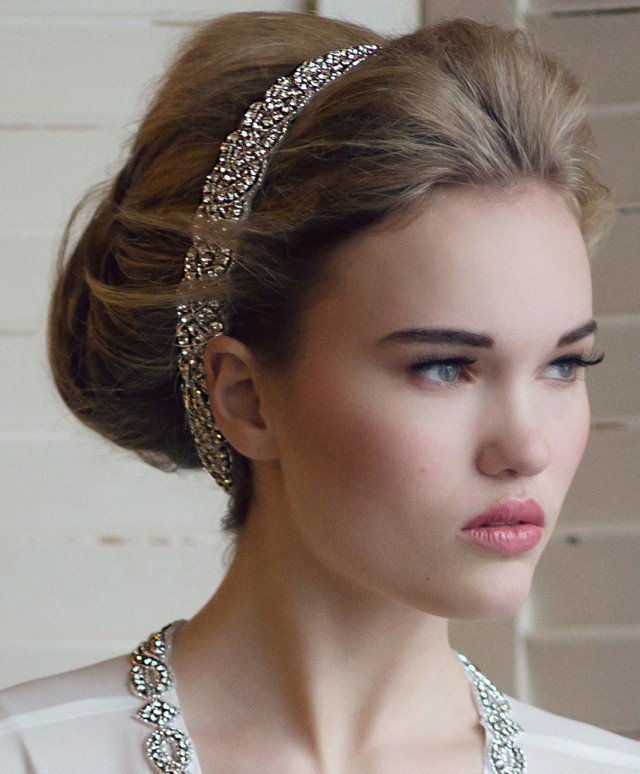 Bridal Updo Hairstyle With Headband