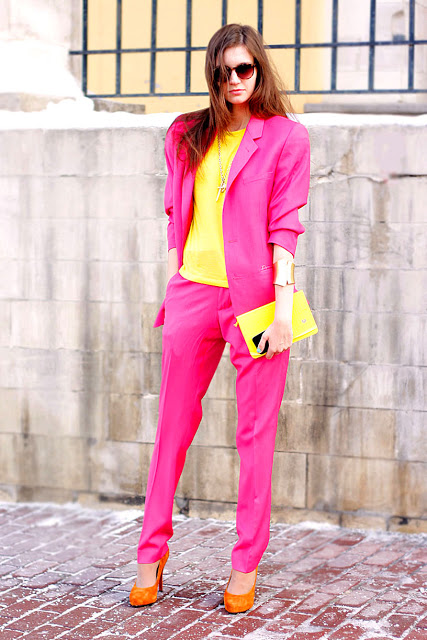 Bright Pink Suit