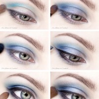 Deep Blue Eye Makeup Idea