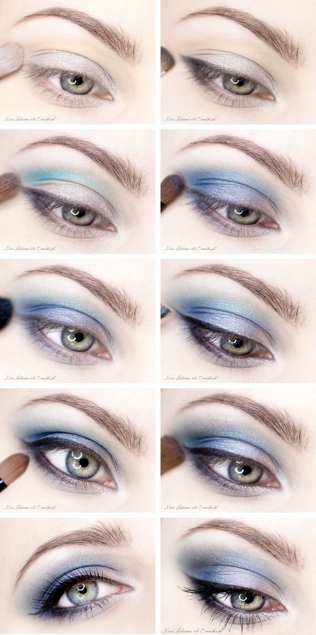 Deep Blue Eye Makeup Idea