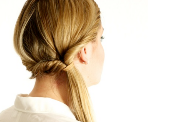Double Twisted Side Ponytail