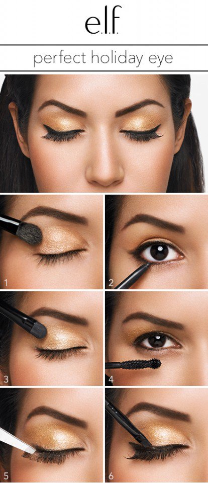 Glittery Eyeshadow Makeup Idea for Holiday