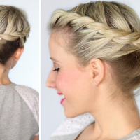 High Ponytail with Side Twists
