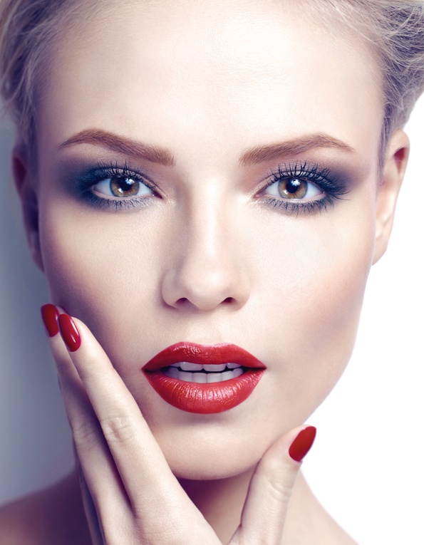 Hot Red Lips for Bridal Makeup Ideas