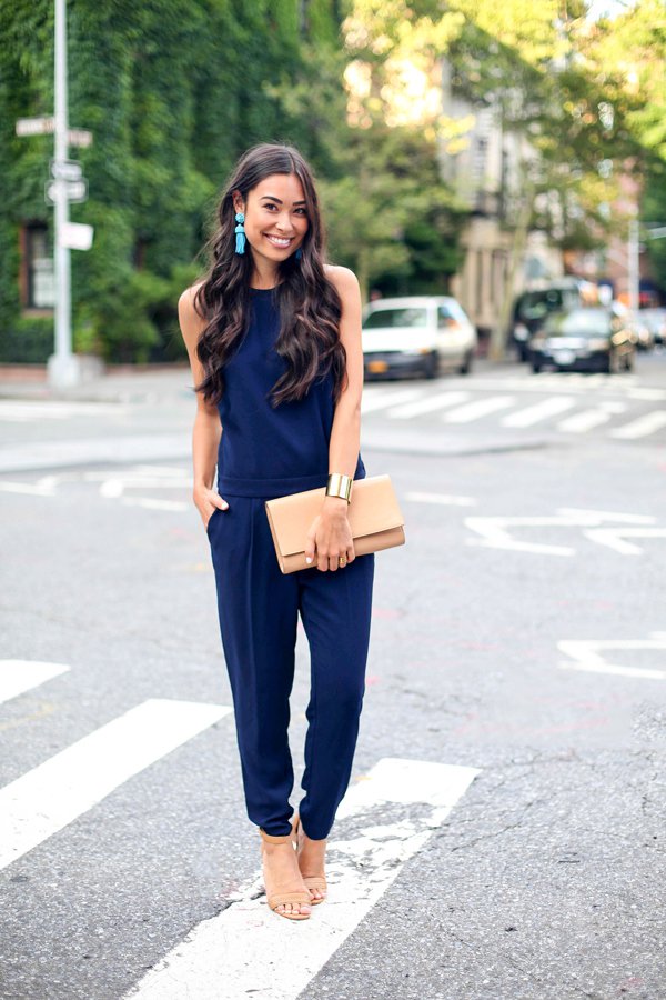 Fashion Trousers Jumpsuits Dilvin Jumpsuit blue casual look 